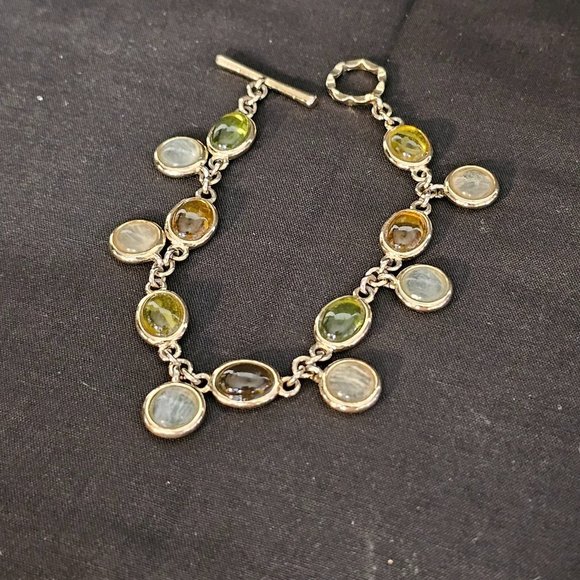 Jewelry - Vintage - Statement Bracelet with Green shades of Beads/Stones